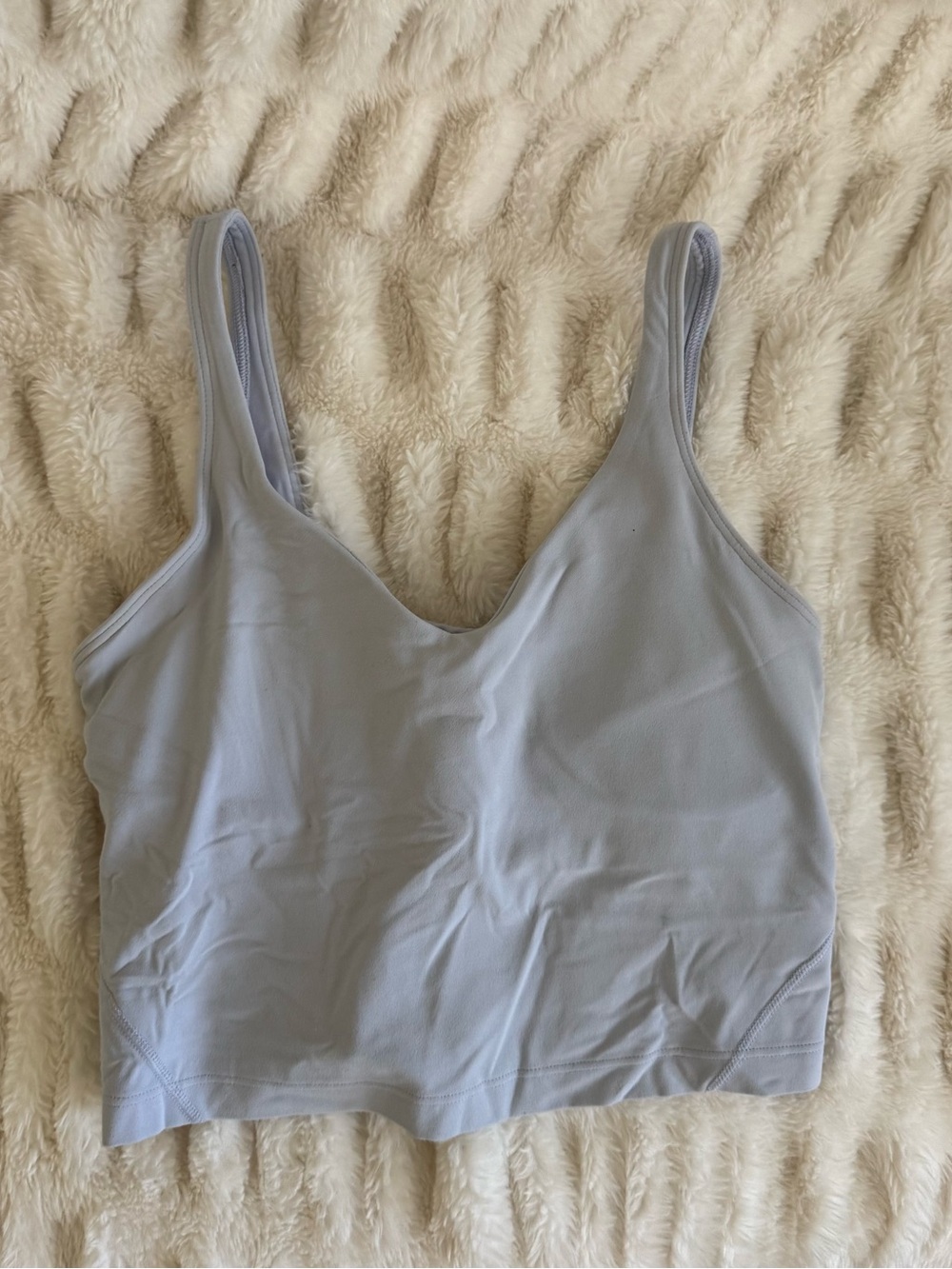 lululemon athletica Powder Blue Stretch Crop Tank